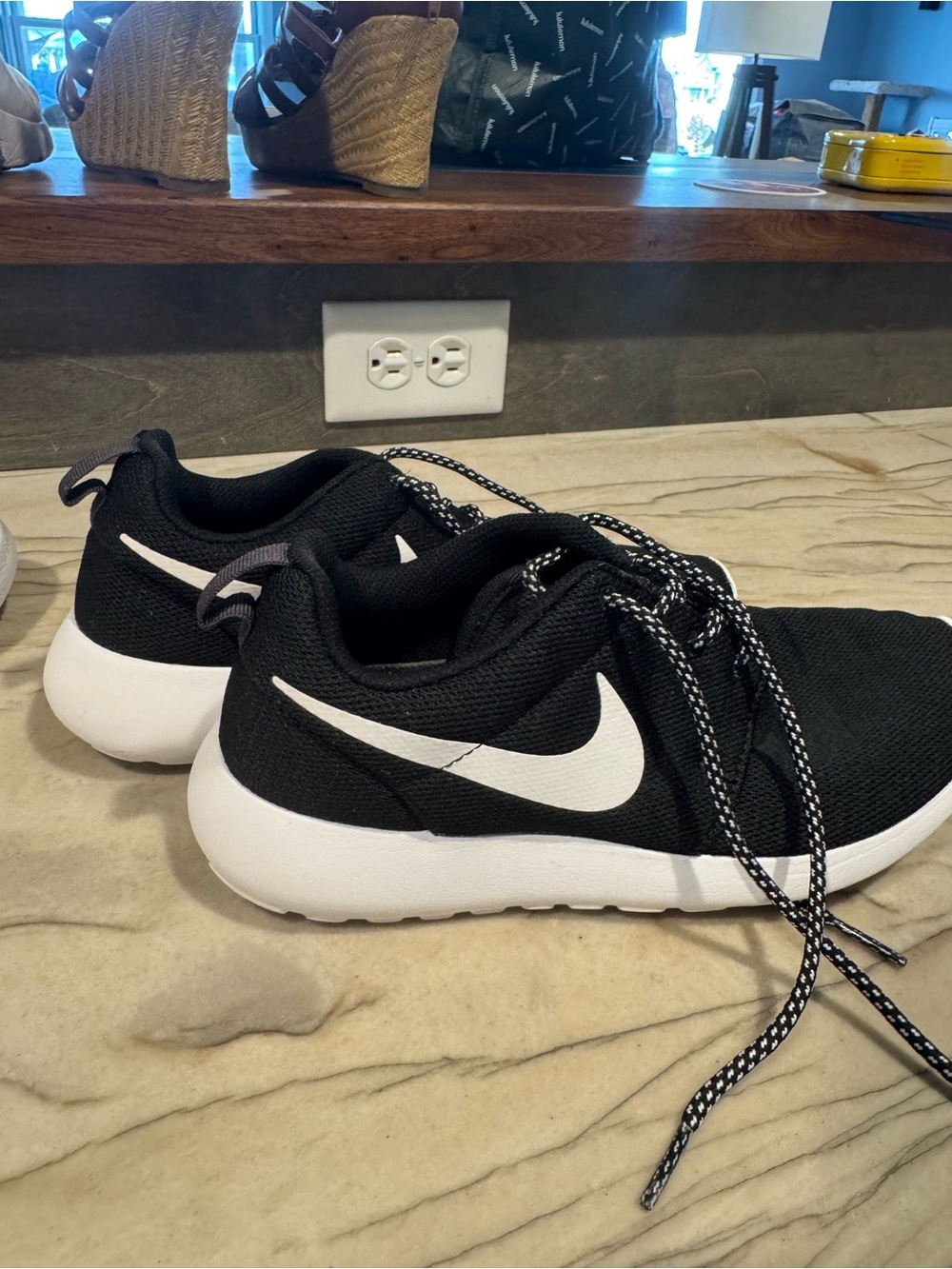 Nike Kids Black and White Lightweight Sneakers